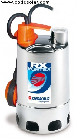 RX Vortex Electrobomba sumergible para DRENAJE para aguas sucias PEDROLLO